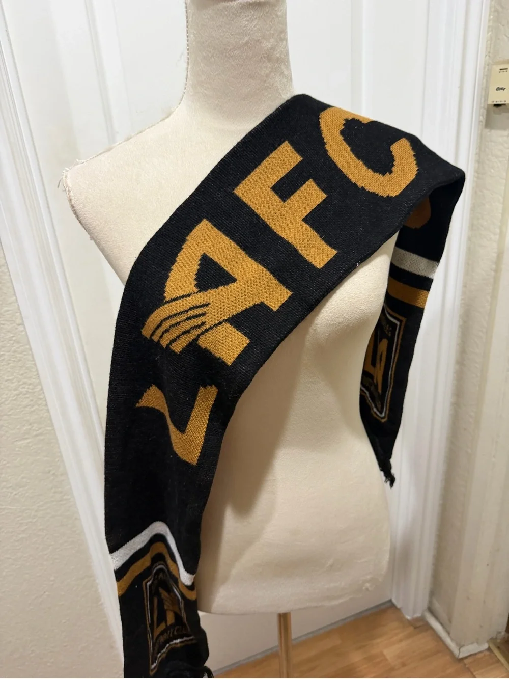 LAFC Black and Gold Fan Scarf stadium giveaway